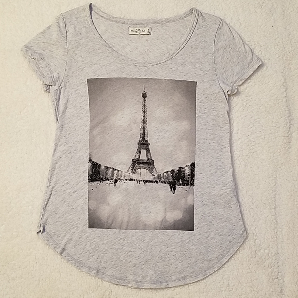 Abercrombie and Fitch graphic Tee Small Gray